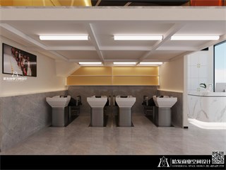 杭州市美发店140㎡装修效果