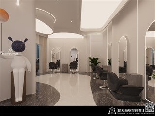 嘉兴市美发店268㎡装修效果