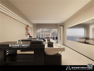 丽水市美发店200㎡装修效果