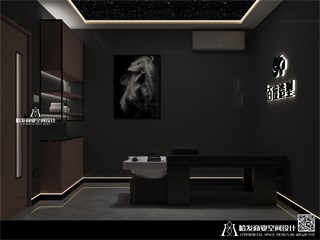 中山市美发店191㎡装修效果