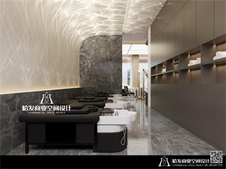 凉山彝族自治州美发店200㎡装修效果