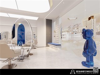南昌市美发店150㎡装修效果