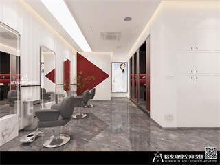 六安市美发店80㎡装修效果