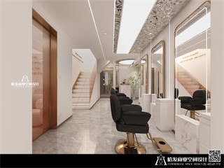 上海市美发店120㎡装修效果