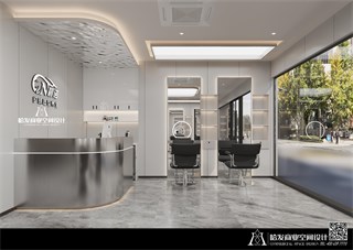 上海市美发店112㎡装修效果