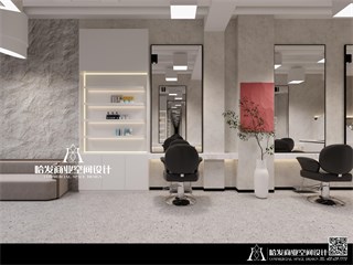 宁波市美发店90㎡装修效果
