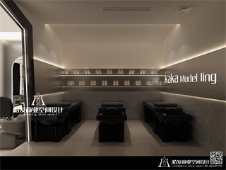 金华市美发店101㎡装修效果