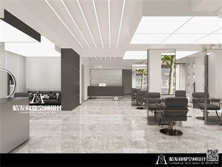 上海市美发店268㎡装修效果