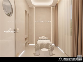 北京市美发店84㎡装修效果