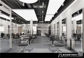 宁波市美发店150㎡装修效果