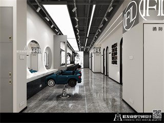 南京市美发店144㎡装修效果