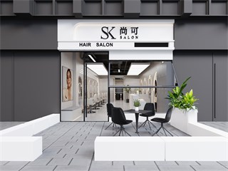 杭州市美发店61㎡装修效果