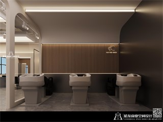 上海市美发店134㎡装修效果