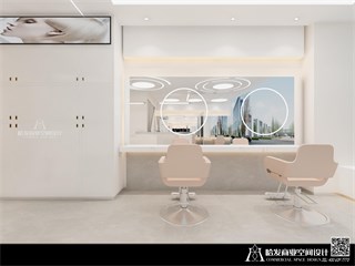 无锡市美发店186㎡装修效果