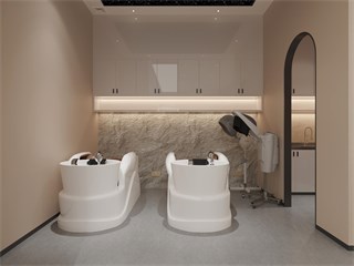 上海市美发店38㎡装修效果