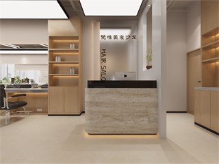宁波市美发店57㎡装修效果