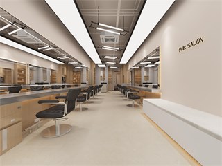 宁波市美发店57㎡装修效果