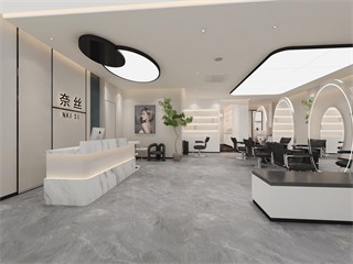 宁波市美发店220㎡装修效果