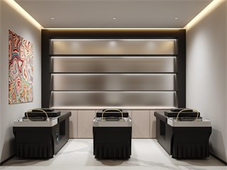 上海市美发店149㎡装修效果