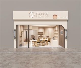 北京市美发店70㎡装修效果